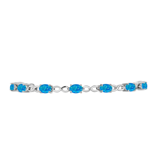 Brățară din Argint 925 ( 6.65 grame ) cu Opal Albastru Etiopian Paraiba 2.51 Carate
