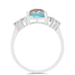 Inel din Argint 925 ( 2.37 grame ) cu Gullgruvene Labradorit și Topaz Alb 3.43 Carate