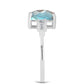 Inel din Argint 925 ( 2.37 grame ) cu Gullgruvene Labradorit și Topaz Alb 3.43 Carate