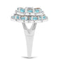 Inel din Argint 925 ( 7.39 grame ) cu Gullgruvene Labradorit și Topaz Alb 6.48 Carate