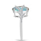 Inel din Argint 925 ( 3.31 grame ) cu Gullgruvene Labradorit și Topaz Alb 5.17 Carate