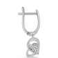 Cercei din Argint 925 ( 4.43 grame ) cu Diamant Alb 0.18 Carate