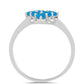 Inel din Argint 925 ( 2.43 grame ) cu Opal Albastru Etiopian Paraiba 0.62 Carate