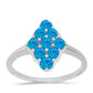 Inel din Argint 925 ( 2.43 grame ) cu Opal Albastru Etiopian Paraiba 0.62 Carate