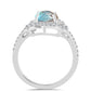 Inel din Argint 925 ( 4.97 grame ) cu Gullgruvene Labradorit și Topaz Alb 2.86 Carate