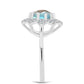 Inel din Argint 925 ( 3.56 grame ) cu Gullgruvene Labradorit și Topaz Alb 3.22 Carate