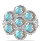 Inel din Argint 925 ( 5.09 grame ) cu Gullgruvene Labradorit și Topaz Alb 10.15 Carate