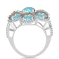 Inel din Argint 925 ( 5.09 grame ) cu Gullgruvene Labradorit și Topaz Alb 10.15 Carate