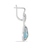 Cercei din Argint 925 ( 4.81 grame ) cu Gullgruvene Labradorit și Topaz Alb 9.31 Carate
