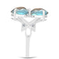 Inel din Argint 925 ( 4.01 grame ) cu Gullgruvene Labradorit și Topaz Alb 4.25 Carate