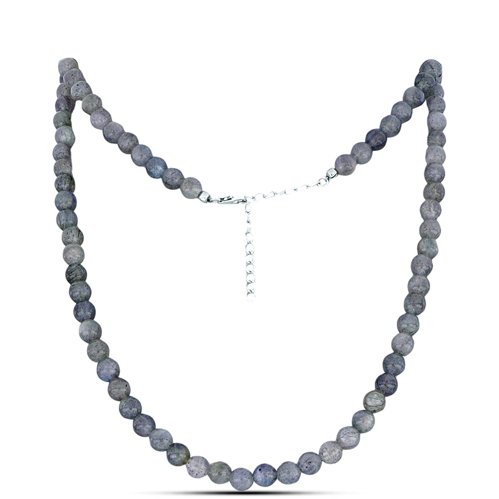 Colier din Argint 925 ( 0.98 grame ) cu Gullgruvene Labradorit 126.55 Carate
