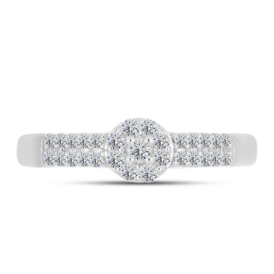 Inel din Argint 925 ( 2.2 grame ) cu Diamant Alb 0.29 Carate
