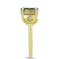 Inel din Argint 925 Placat cu Aur ( 3.17 grame ) cu Drusy Verde și Topaz Alb 2.84 Carate