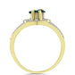 Inel din Argint 925 Placat cu Aur ( 3.52 grame ) cu Drusy Verde și Topaz Alb 3.05 Carate