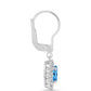 Cercei din Argint 925 ( 2.42 grame ) cu Topaz Swiss Blue și Topaz Alb 2.5 Carate