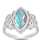 Inel din Argint 925 ( 4.9 grame ) cu Gullgruvene Labradorit 3.34 Carate