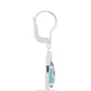Cercei din Argint 925 ( 3.98 grame ) cu Gullgruvene Labradorit și Topaz Alb 3.27 Carate