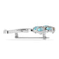 Broşă din Argint 925 ( 5.15 grame ) cu Gullgruvene Labradorit și Topaz Alb 5.04 Carate