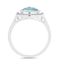 Inel din Argint 925 ( 4.53 grame ) cu Gullgruvene Labradorit și Topaz Alb 5.93 Carate