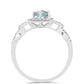 Inel din Argint 925 ( 2.78 grame ) cu Gullgruvene Labradorit și Topaz Alb 1.39 Carate