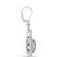 Cercei din Argint 925 ( 3.76 grame ) cu Gullgruvene Labradorit și Topaz Alb 2.37 Carate