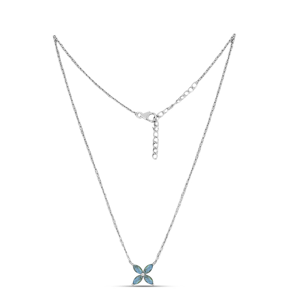 Colier din Argint 925 ( 3.19 grame ) cu Gullgruvene Labradorit 0.96 Carate 1 