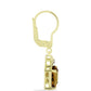 Cercei din Argint 925 Placat cu Aur ( 2.56 grame ) cu Cuarț Coniac și Topaz Alb 6.06 Carate