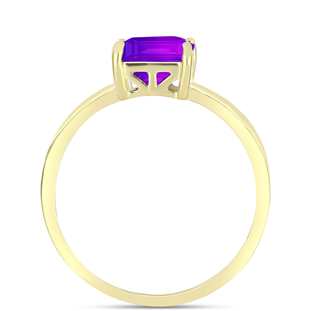 Inel din Argint 925 Placat cu Aur ( 1.75 grame ) cu Agat Violet 2.18 Carate