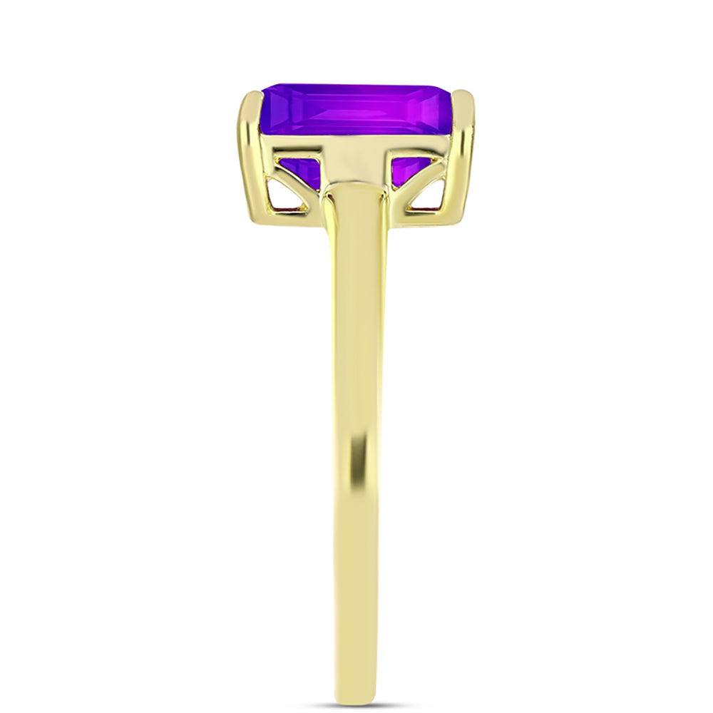 Inel din Argint 925 Placat cu Aur ( 1.75 grame ) cu Agat Violet 2.18 Carate