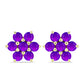 Cercei din Argint 925 Placat cu Aur ( 2.25 grame ) cu Agat Violet 1.51 Carate
