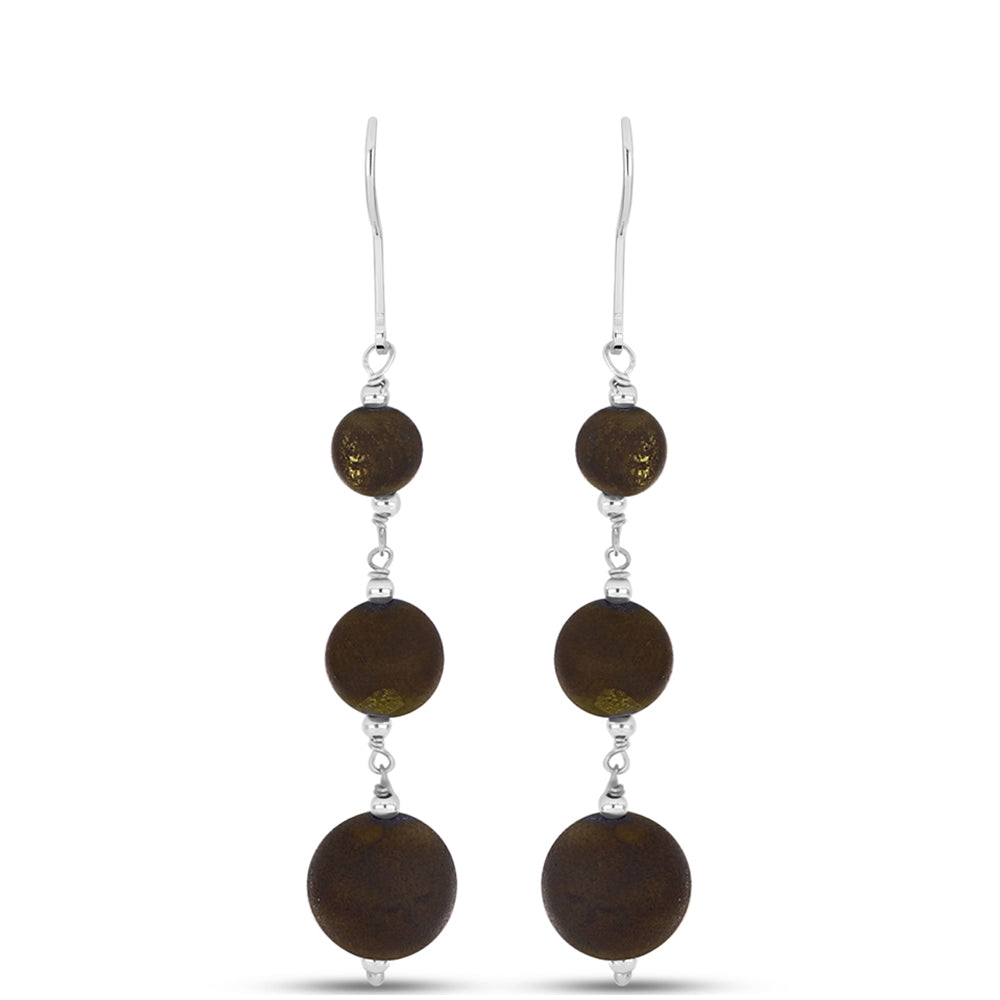 Cercei din Argint 925 ( 1.41 grame ) cu Drusy Auriu 26.18 Carate