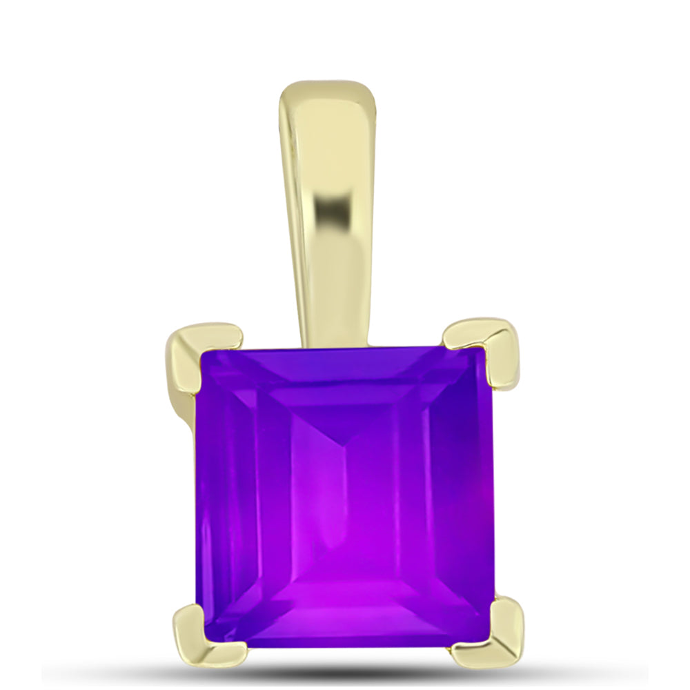 Pandantiv din Argint 925 Placat cu Aur ( 0.99 grame ) cu Agat Violet 1.63 Carate 1 