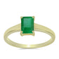 Inel din Argint 925 Placat cu Aur ( 1.54 grame ) cu Smarald Brazilian 1.07 Carate