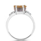 Inel din Argint 925 ( 2.83 grame ) cu Drusy Auriu și Topaz Alb 5.75 Carate