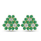Cercei din Argint 925 Placat cu Aur ( 4.48 grame ) cu Smarald Brazilian și Topaz Alb 3.85 Carate