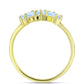 Inel din Argint 925 Placat cu Aur ( 4.52 grame ) cu Piatra Lunii Curcubeu 2.31 Carate