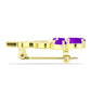 Broşă din Argint 925 Placat cu Aur ( 2.57 grame ) cu Agat Violet 1.09 Carate