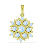 Pandantiv din Argint 925 Placat cu Aur ( 3.2 grame ) cu Piatra Lunii Curcubeu 1.05 Carate