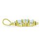 Pandantiv din Argint 925 Placat cu Aur ( 3.2 grame ) cu Piatra Lunii Curcubeu 1.05 Carate
