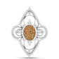 Inel din Argint 925 ( 4.98 grame ) cu Drusy Auriu 2.64 Carate