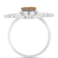 Inel din Argint 925 ( 4.98 grame ) cu Drusy Auriu 2.64 Carate