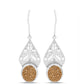 Cercei din Argint 925 ( 6.06 grame ) cu Drusy Auriu 5.35 Carate