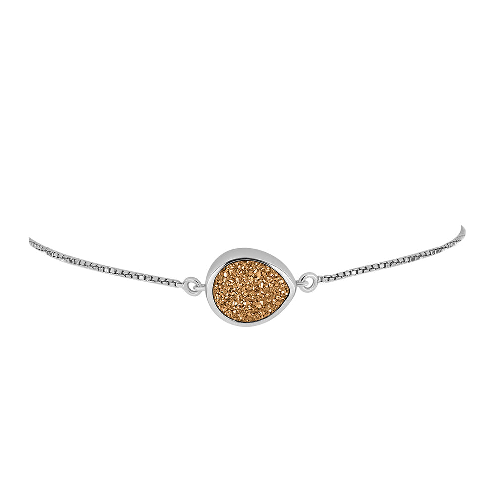 Brățară din Argint 925 ( 4.13 grame ) cu Drusy Auriu 4.21 Carate 2 