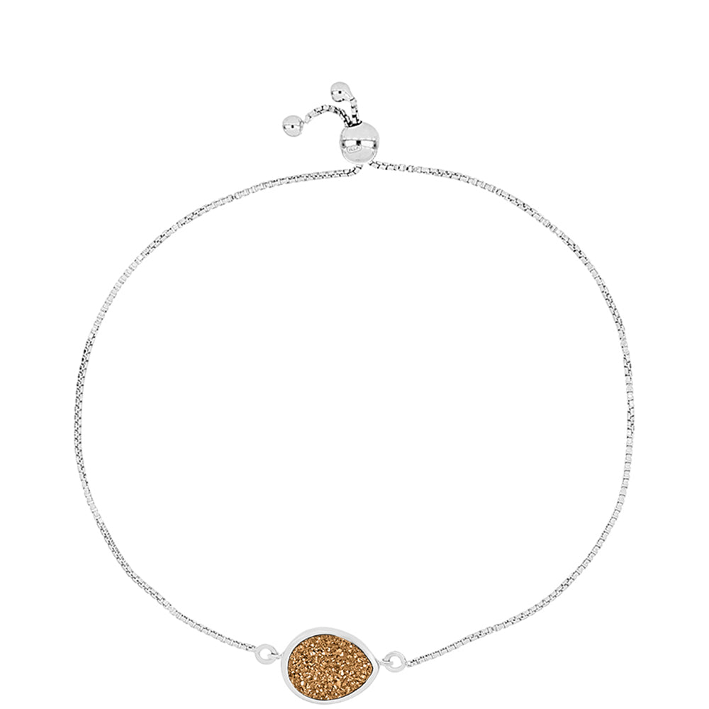 Brățară din Argint 925 ( 4.13 grame ) cu Drusy Auriu 4.21 Carate