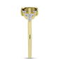 Inel din Argint 925 Placat cu Aur ( 2 grame ) cu Cuarț Coniac și Topaz Alb 0.88 Carate