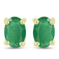 Cercei din Argint 925 Placat cu Aur ( 1.14 grame ) cu Smarald Brazilian 1.03 Carate