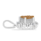 Pandantiv din Argint 925 ( 1.95 grame ) cu Drusy Auriu și Topaz Alb 2.35 Carate