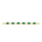 Brățară din Argint 925 Placat cu Aur ( 10.13 grame ) cu Smarald Brazilian și Topaz Alb 5.77 Carate