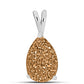 Pandantiv din Argint 925 ( 0.63 grame ) cu Drusy Auriu 3.17 Carate