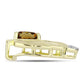 Pandantiv din Argint 925 Placat cu Aur ( 2.29 grame ) cu Cuarț Coniac și Topaz Alb 0.75 Carate